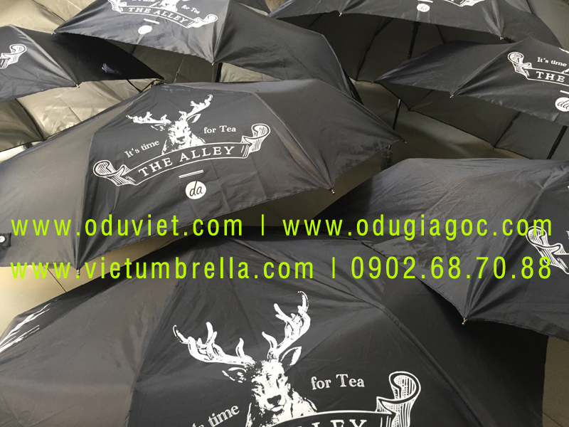 xưởng sản xuất ô dù cầm tay in logo quảng cáo